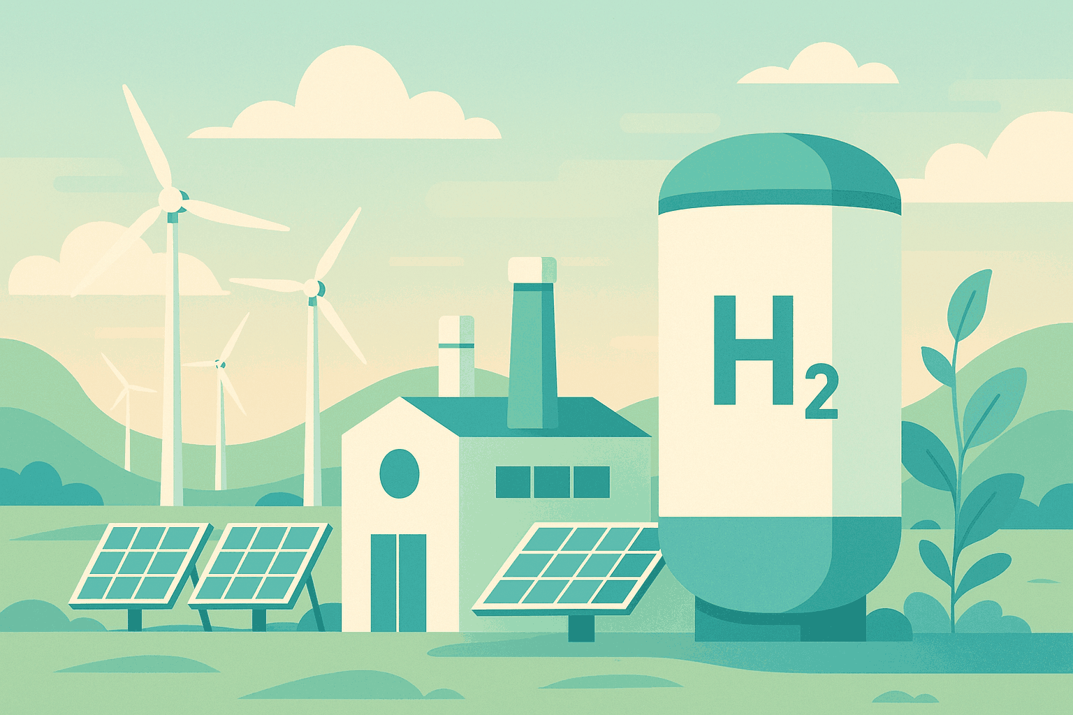 Hydrogen plant illustration